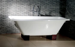 Bath design with cast iron tub