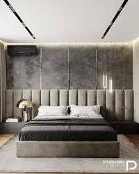 Bedroom design with soft wall panel