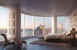 Bedroom Interior With Panoramic Window