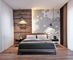 Bedroom interiors walls and headboard