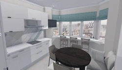 Kitchen design in houses p44t with bay window design