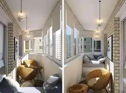 Bir otaqlı mənzildə balkon dizaynı