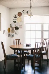 Empty wall in the kitchen interior photo