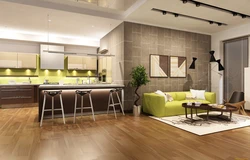 3D Kitchen Living Room Design