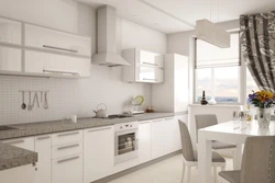 Дизайн кухни с белой техникой фото интерьера