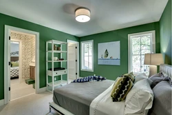 Dark Green Bedroom Design Photo