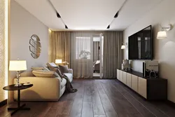 Living room design beige floor
