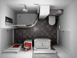 Bathroom design with ventilation duct