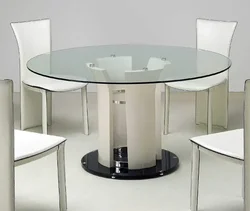 Кухня С Круглым Стеклянным Столом Фото