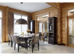 Kitchens in houses made of laminated veneer lumber photo