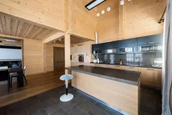 Kitchens In Houses Made Of Laminated Veneer Lumber Photo