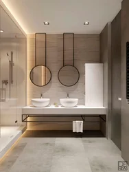 Bathroom Design With A Bathtub In A Modern Style