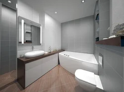 Bathroom Design With A Bathtub In A Modern Style