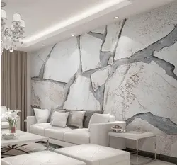 White Plaster In The Living Room Interior