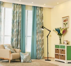 Photo curtains living room plain