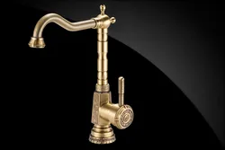 Bronze Faucets In The Bathroom Interior