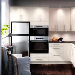 Photos of modern kitchens with a built-in microwave
