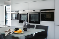 Photos of modern kitchens with a built-in microwave