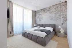 Light bed in the bedroom interior photo