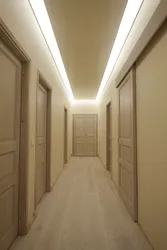 Koridorda asma tavan işıqlandırma dizaynı
