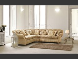 Classic corner sofa in the living room interior