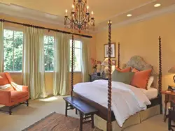 What Colors Goes With Peach Color In A Bedroom Interior