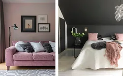 Dusty Rose Color Combination With Other Colors In The Bedroom Interior