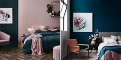 Dusty Rose Color Combination With Other Colors In The Bedroom Interior