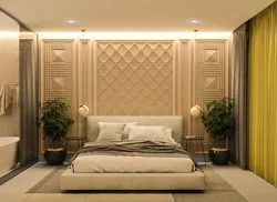 3d panels in the bedroom interior