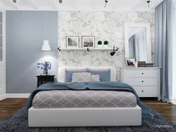 Дизайн стен спальни с белой мебелью