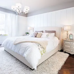 Bedroom Wall Design With White Furniture
