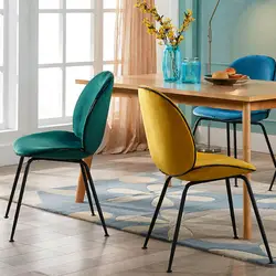 Mustard-Colored Chairs For The Kitchen In The Interior