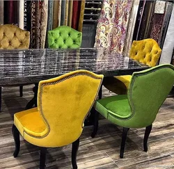 Mustard-Colored Chairs For The Kitchen In The Interior