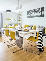 Mustard-Colored Chairs For The Kitchen In The Interior