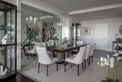 Kitchen design with mirror tiles