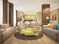 Bright Accents In The Living Room Interior Photo