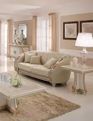 Sofas in a living room interior in a classic style