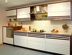 Кухня с рифлеными фасадами дизайн