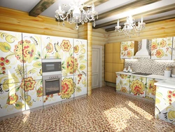 Russian kitchen interior at home