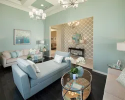 Mint Beige Living Room Interior