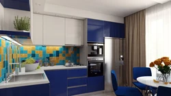 Сине белая кухня дизайн