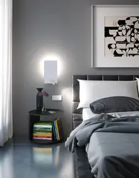 Черные светильники в интерьере в спальне