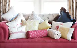 Qonaq otağı üçün divan yastığı dizaynları