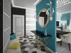 Hallway turquoise design