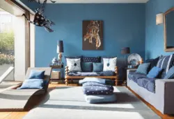 Indigo Color In The Living Room Interior