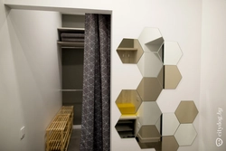 Honeycomb Mirrors In The Hallway Photo