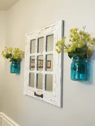 False window in the kitchen interior