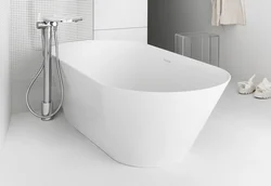 Oval bathtubs in the bathroom interior