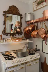 Copper kitchen in the interior photo