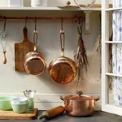 Copper kitchen in the interior photo